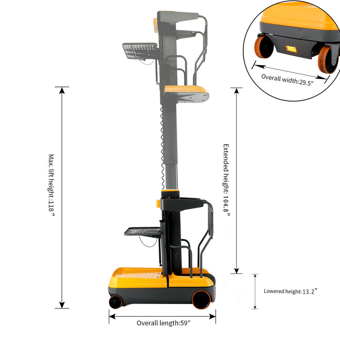 Tory Carrier A-5001 | Mini Order Picker | 330 lbs Capacity