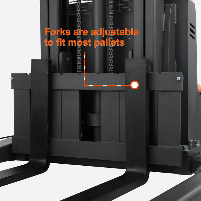 Tory Carrier T-3050/47/49 | Electric Walkie Stacker | 3300 lbs Capacity | 98/130" Lift Height