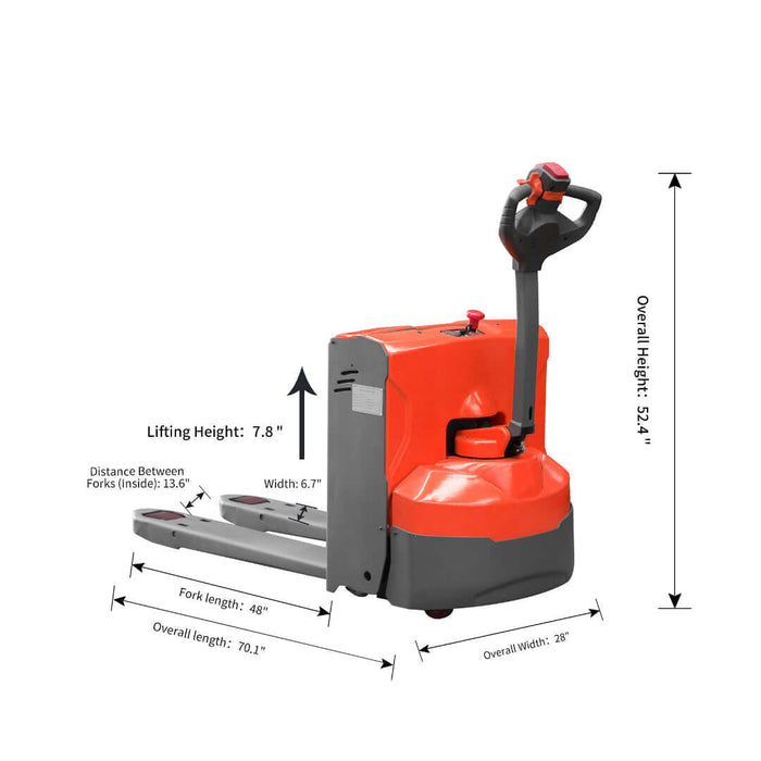 Tory Carrier R-1023 | Electric Pallet Jack | 4400 lbs Capacity | 48"Lx27"W Forks