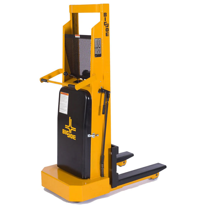 Big Joe IBH | Semi-Electric Straddle Stacker | 1,500–2,000 lbs Capacity