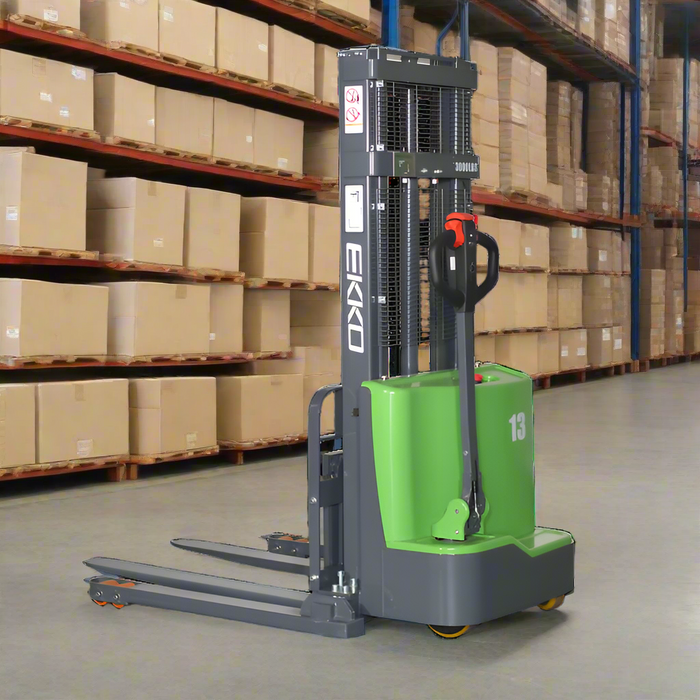 EKKO EB13C-118Li | Lithium Straddle Stacker | 2800 lbs Capacity | 118" Lift Height