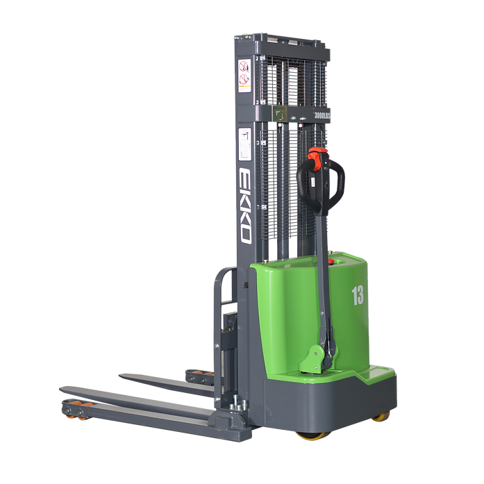 EKKO EB13C-118Li | Lithium Straddle Stacker | 2800 lbs Capacity | 118" Lift Height