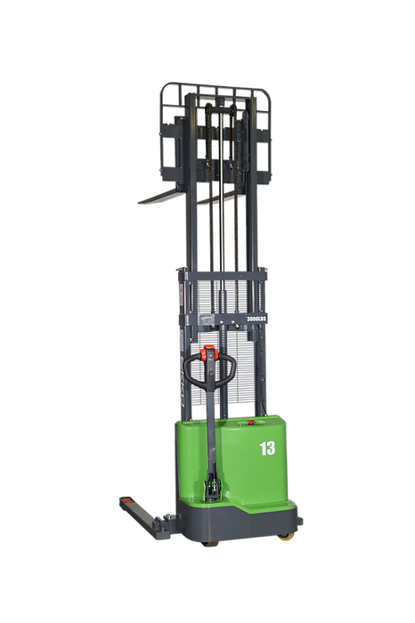 EKKO EB13C-118Li | Lithium Straddle Stacker | 2800 lbs Capacity | 118" Lift Height