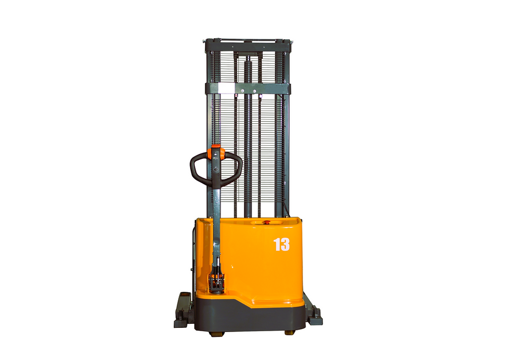 EKKO EB13C-118 | Electric Straddle Stacker | 2800 lbs Capacity | 118" Lift Height