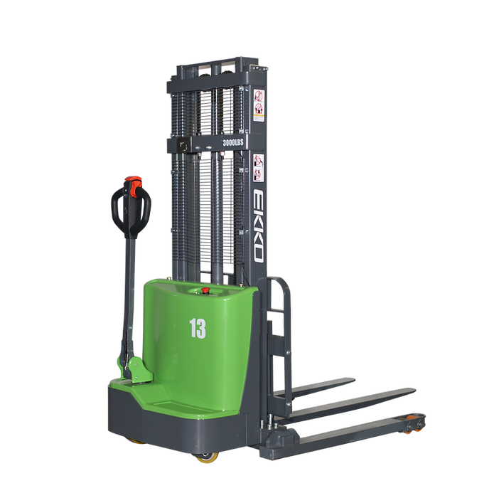 EKKO EB13C-138Li | Lithium Straddle Stacker | 2800 lbs Capacity | 138" Lift Height