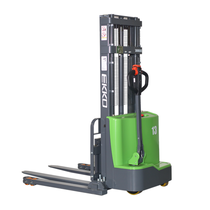 EKKO EB13C-145Li | Lithium Straddle Stacker | 2800 lbs Capacity | 145" Lift Height