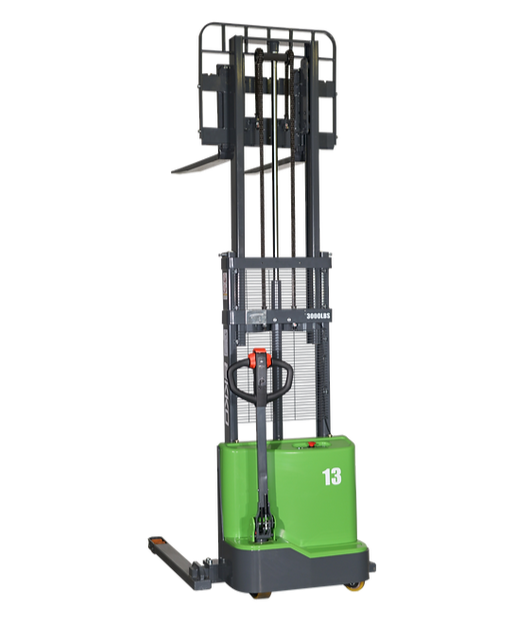 EKKO EB13C-145Li | Lithium Straddle Stacker | 2800 lbs Capacity | 145" Lift Height