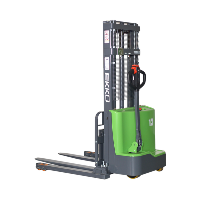 EKKO EB13C-98Li | Lithium Straddle Stacker | 2800 lbs Capacity | 98" Lift Height