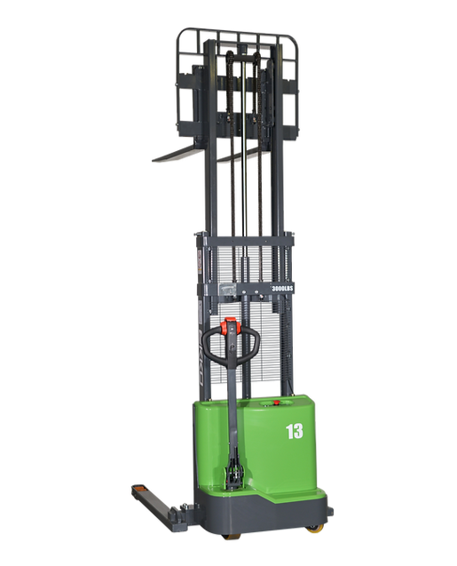 EKKO EB13C-98Li | Lithium Straddle Stacker | 2800 lbs Capacity | 98" Lift Height