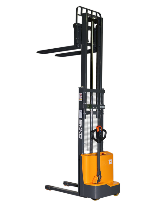 EKKO EB13CD | Electric Fork Over Stacker | 2800 lbs Capacity | 118" Lift Height
