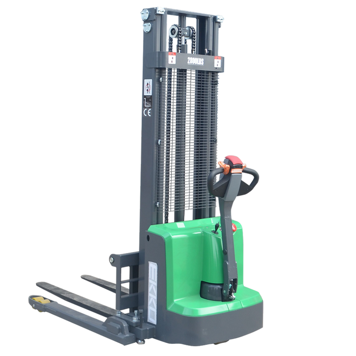EKKO EB13E-145Li | Lithium Straddle Stacker | 2800 lbs Capacity | 145" Lift Height