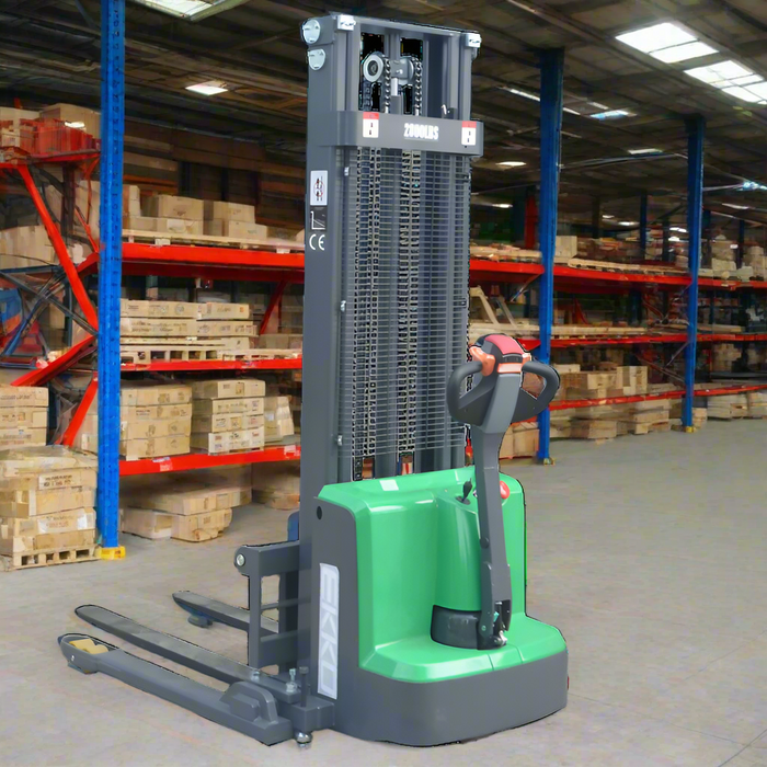 EKKO EB13E-145Li | Lithium Straddle Stacker | 2800 lbs Capacity | 145" Lift Height