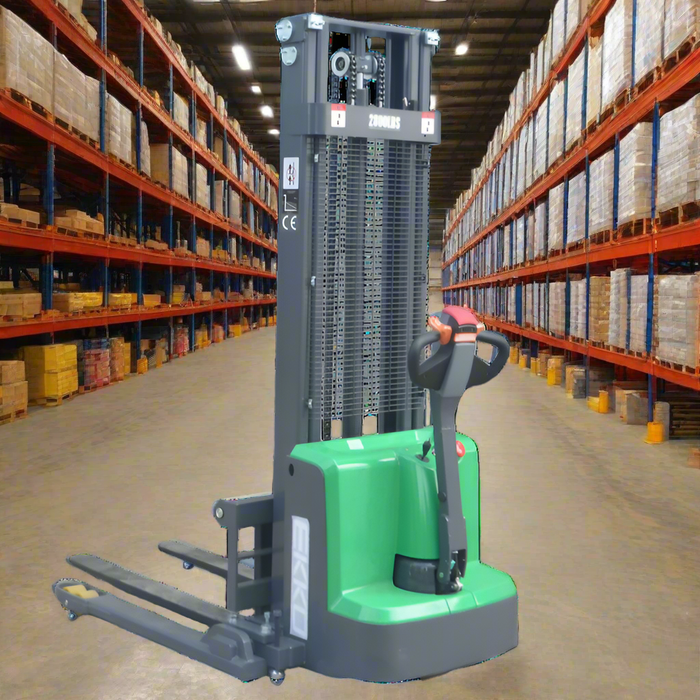 EKKO EB13E-Li | Lithium Electric Straddle Stacker | 2800 lbs Capacity | 119" Lift Height