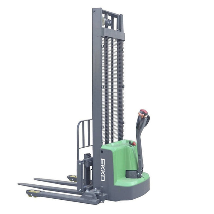 EKKO EB13ES-145Li | Lithium Straddle Stacker SIDE-SHIFT | 2640 lbs Capacity | 145" Lift Height