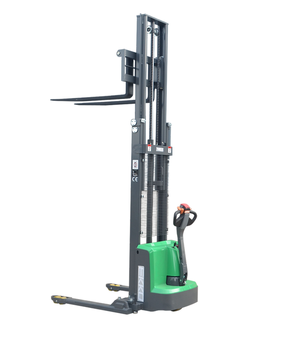 EKKO EB13ES-Li | Lithium Straddle Stacker SIDE-SHIFT | 2800 lbs Capacity | 119" Lift Height