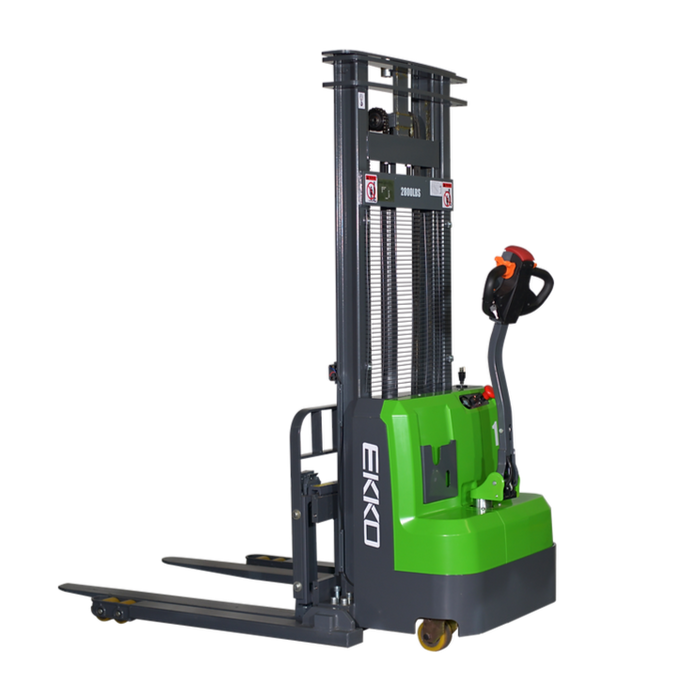 EKKO EB14C-138Li | Lithium Straddle Stacker | 3000 lbs Capacity | 138" Lift Height