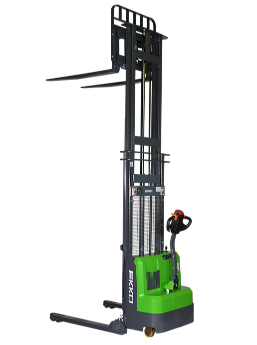 EKKO EB14C-145Li | Lithium Straddle Stacker | 3000 lbs Capacity | 145" Lift Height