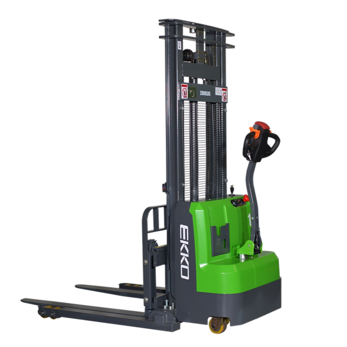 EKKO EB14CS-138Li | Lithium Straddle Stacker SIDE-SHIFT | 3000 lbs Capacity | 138" Lift Height