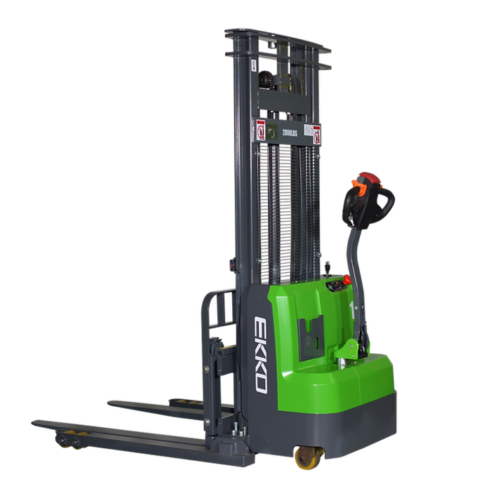 EKKO EB14CS-145Li | Lithium Straddle Stacker SIDE-SHIFT | 3000 lbs Capacity | 145" Lift Height