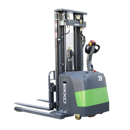 EKKO EB16EAS-189Li | Lithium Straddle Stacker SIDE-SHIFT | 4400 lbs Capacity | 189" Lift Height