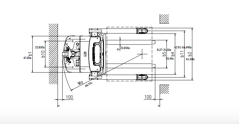 EKKO EB16EAS-189Li | Lithium Straddle Stacker SIDE-SHIFT | 4400 lbs Capacity | 189" Lift Height