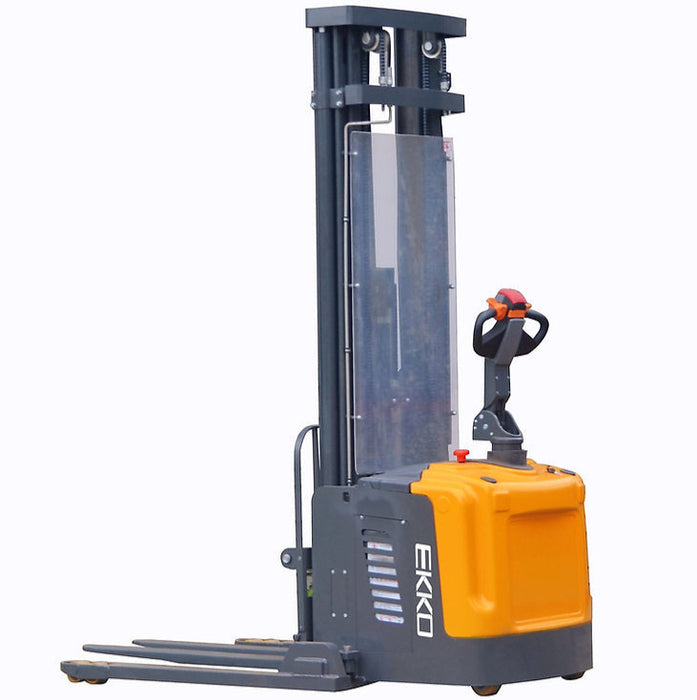 EKKO EB16EA | Full Powered Straddle Stacker | 4400 lbs Capacity | 216" Lift Height