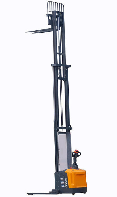 EKKO EB16EA | Full Powered Straddle Stacker | 4400 lbs Capacity | 216" Lift Height