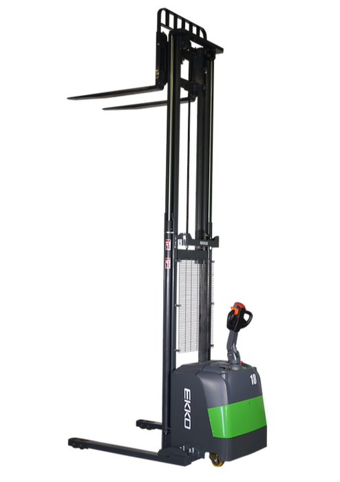 EKKO EB18C-138Li | Lithium Straddle Stacker | 4000 lbs Capacity | 138" Lift Height