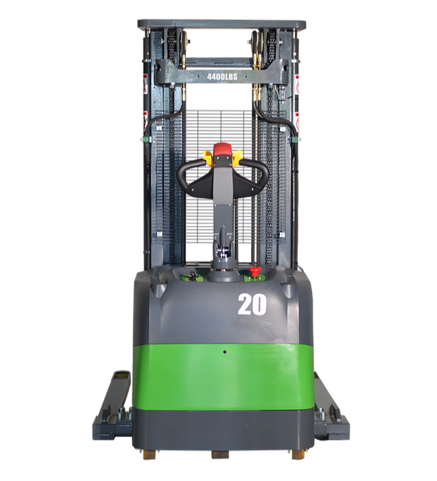 EKKO EB20CS-189Li | Lithium Straddle Stacker SIDE-SHIFT | 4400 lbs Capacity | 189" Lift Height