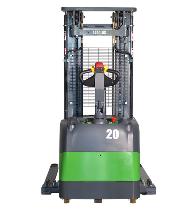 EKKO EB20CS-216Li | Lithium Straddle Stacker SIDE-SHIFT | 4400 lbs Capacity | 216" Lift Height