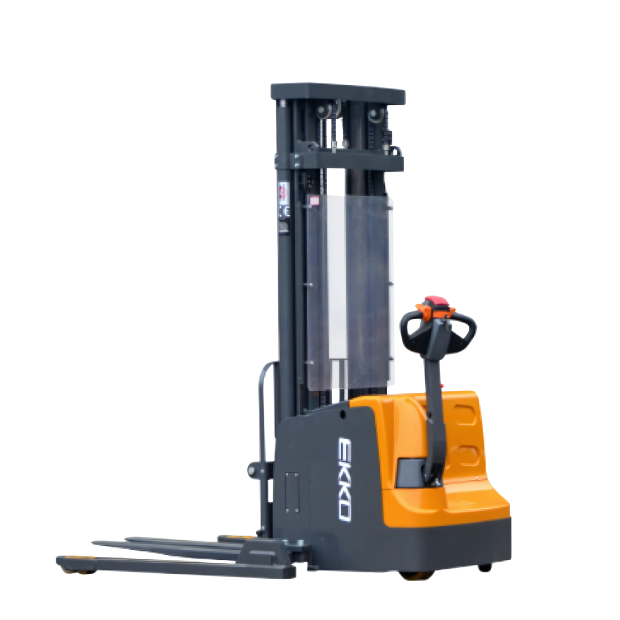 EKKO EB20E | Full Powered Straddle Stacker | 4400 lbs Capacity | 177" Lift Height