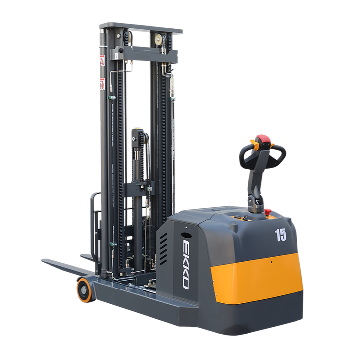 EKKO EH15T | Moving Mast Walkie Reach Truck | 3300 lbs Capacity | 138" Lift Height