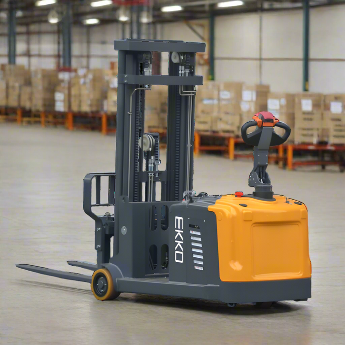 EKKO EK13S-177 | Counterbalanced Walkie Stacker | 2860 lbs Capacity | 177" Lift Height
