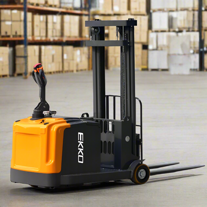 EKKO EK14-138 | Counterbalanced Walkie Stacker | 3300 lbs Capacity | 138" Lift Height