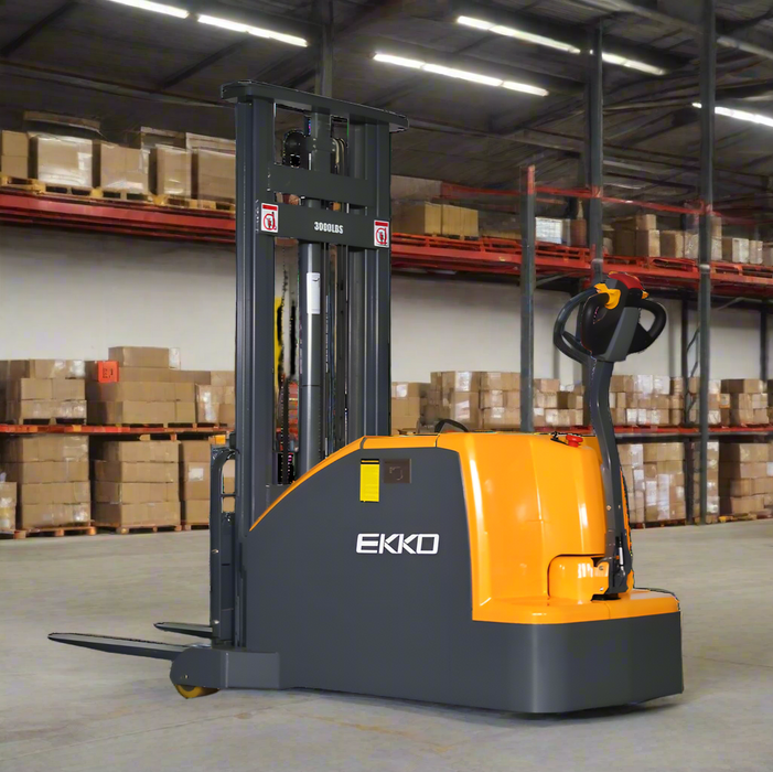 EKKO EK14C-130 | Counterbalanced Walkie Stacker | 3000 lbs Capacity | 130" Lift Height