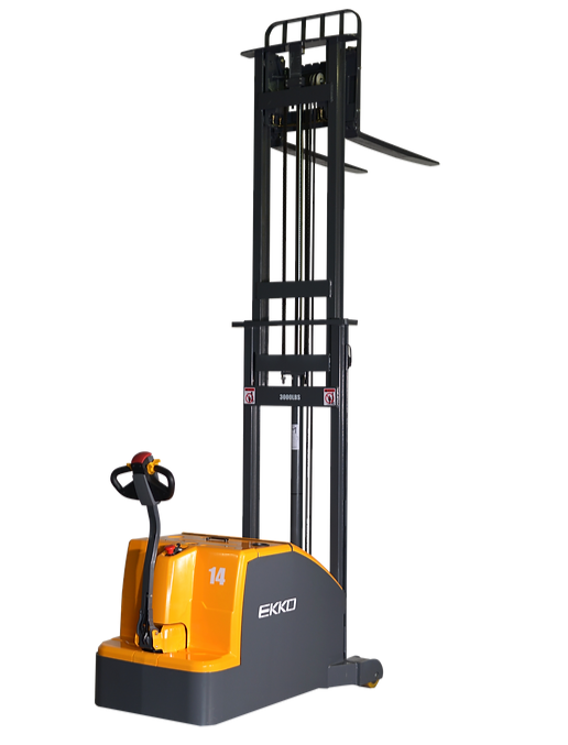 EKKO EK14C-130 | Counterbalanced Walkie Stacker | 3000 lbs Capacity | 130" Lift Height