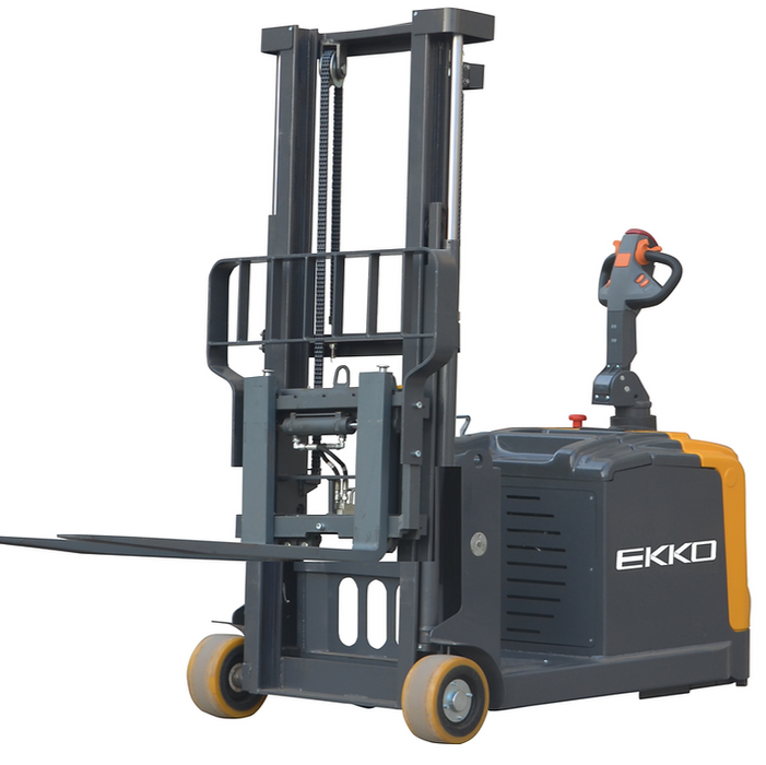 EKKO EK14S-130 | Counterbalanced Walkie Stacker SIDE-SHIFTING | 3300 lbs Capacity | 130" Lift Height