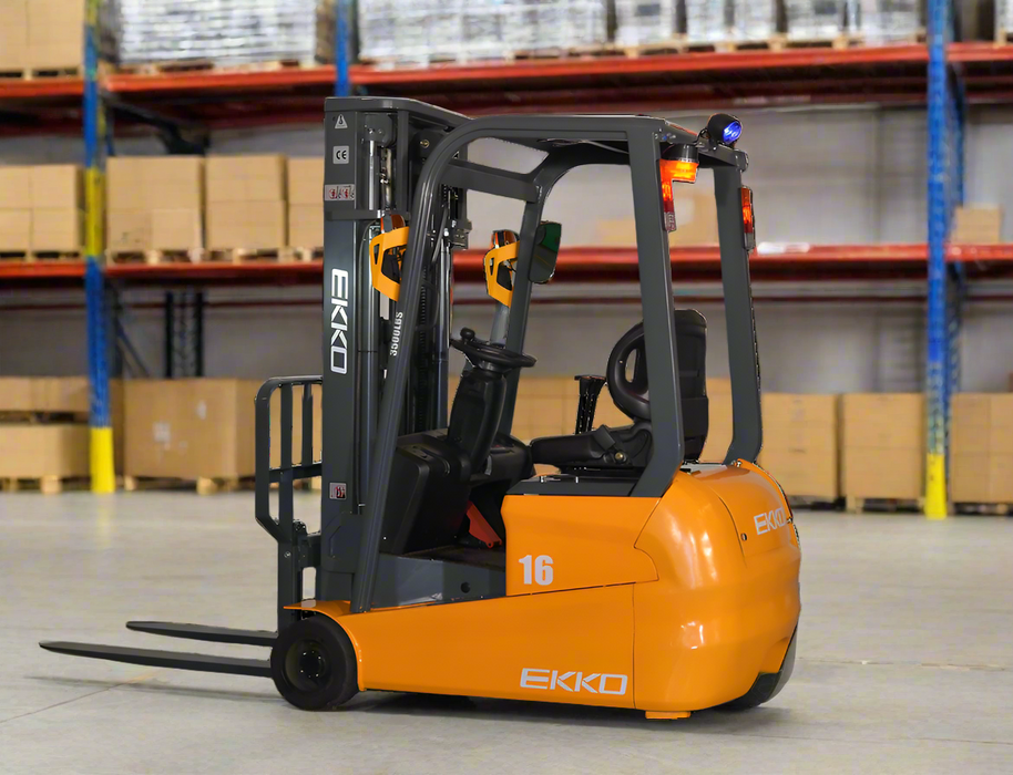 EKKO EK16A-138 | Electric Forklift | 3 Wheel | 3500 lbs Capacity | 138" Lift Height