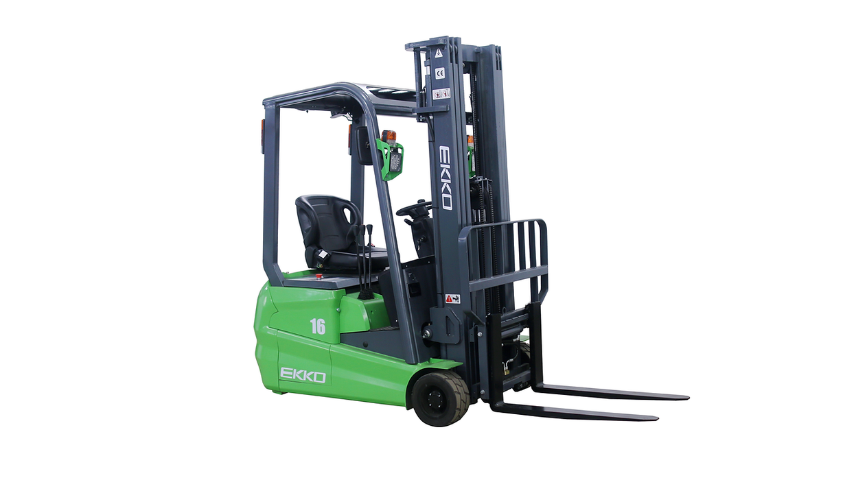 EKKO EK16A-189Li | Electric Lithium Forklift | 3 Wheel | 3500 lbs Capacity | 189" Lift Height
