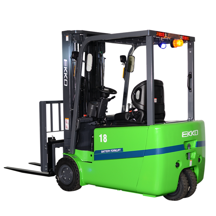 EKKO EK18AT-185Li | Electric Lithium Forklift | 3 Wheel | 4000 lbs Capacity | 185" Lift Height