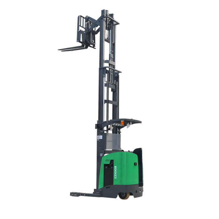 EKKO EK18RR-196Li | Stand-Up Reach Truck | 4000 lbs Capacity | 196" Lift Height