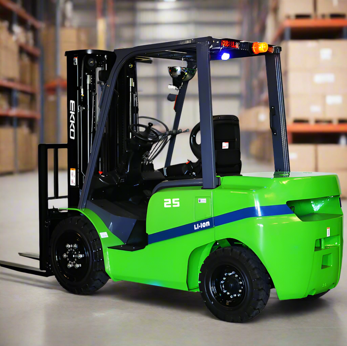 EKKO EK25GT-Li | Electric Lithium Forklift | 4 Wheel | 5000 lbs Capacity | 185" Lift Height