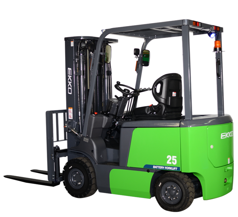 EKKO EK25T-Li | Electric Lithium Forklift | 4 Wheel | 5000 lbs Capacity | 185" Lift Height