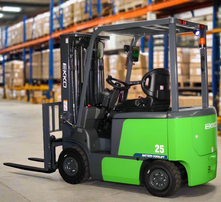 EKKO EK25T-Li | Electric Lithium Forklift | 4 Wheel | 5000 lbs Capacity | 185" Lift Height