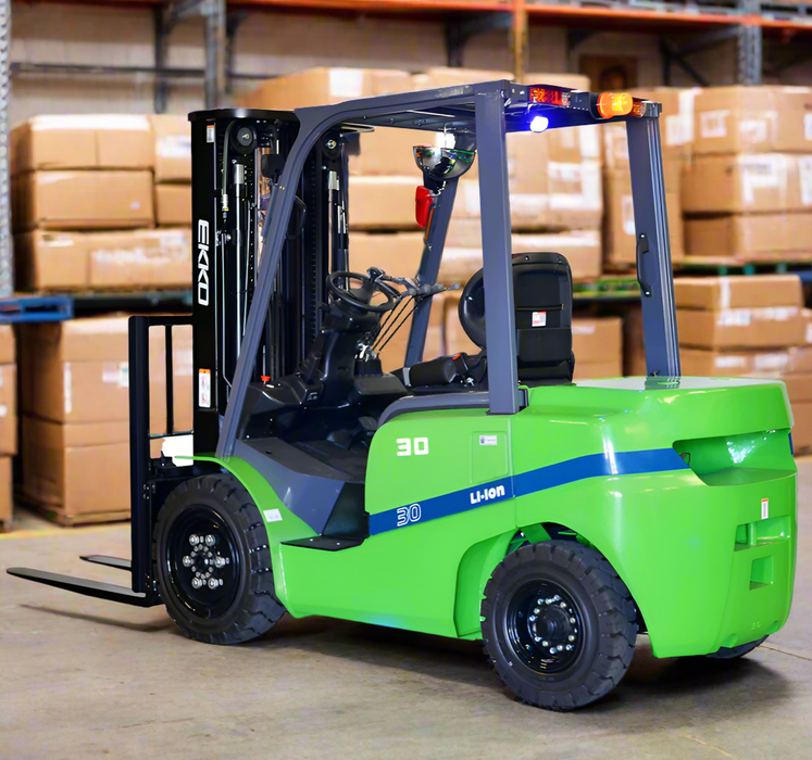 EKKO EK30GT-Li | Electric Lithium Forklift | 4 Wheel | 6000 lbs Capacity | 185" Lift Height