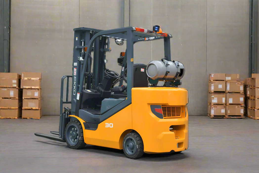 EKKO EK30SLP | Propane Forklift | 4 Wheel | 6000 lbs Capacity | Pattern Cushion Tires