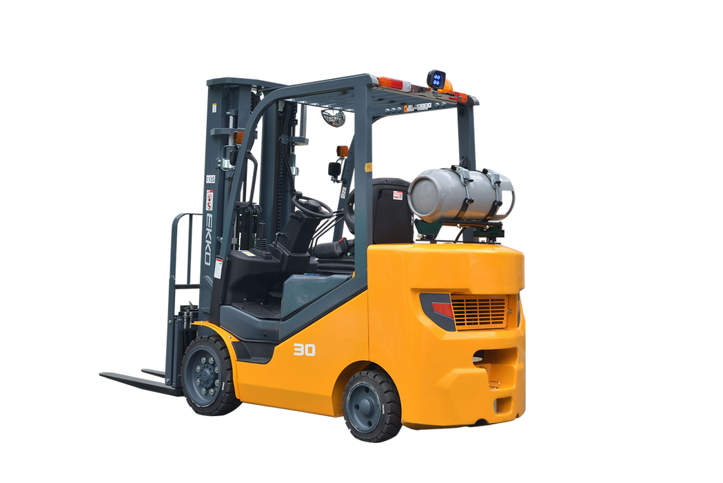 EKKO EK30SLP | Propane Forklift | 4 Wheel | 6000 lbs Capacity | Pattern Cushion Tires