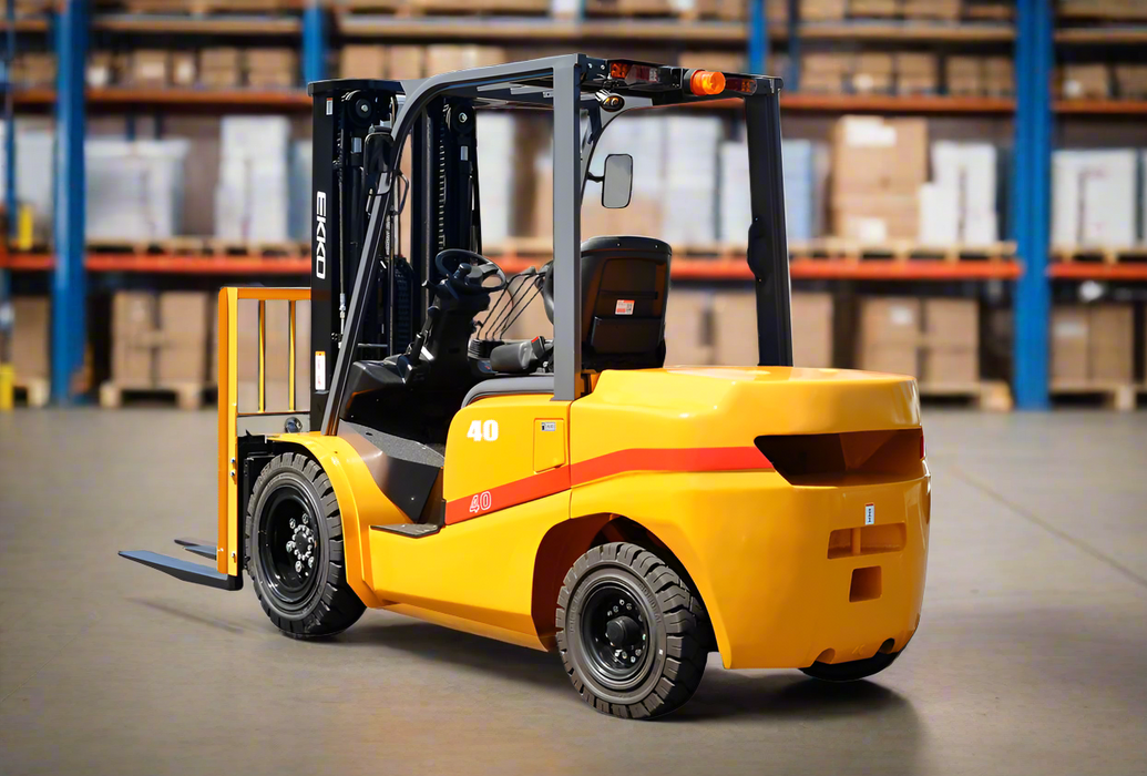 EKKO EK40D | Diesel Forklift | 4 Wheel | 8500 lbs Capacity | Solid Pneumatic Tires