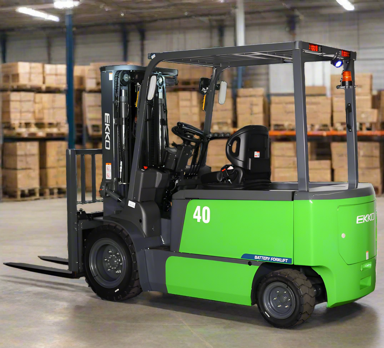 EKKO EK40T-Li | Electric Lithium Forklift | 4 Wheel | 8000 lbs Capacity | 185" Lift Height