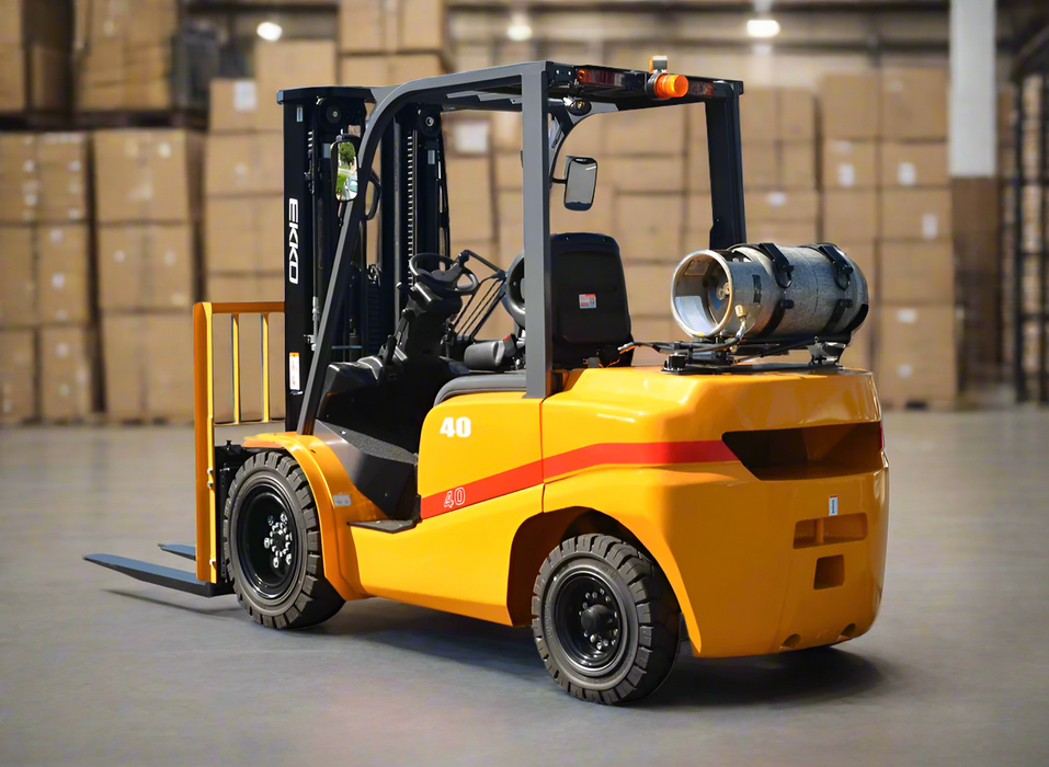 EKKO EK40TLP | Propane Forklift | 4 Wheel | 8500 lbs Capacity | Solid Pneumatic Tires